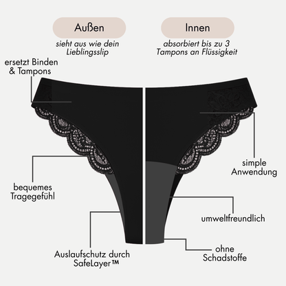Lingerie Package - 3 Periodenslips mit eleganter Spitze (Kopie)
