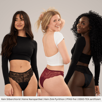 Lingerie Package - 3 Periodenslips mit eleganter Spitze (Kopie)