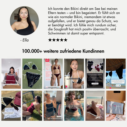 Periodenbikini Top „Lily“ burgund