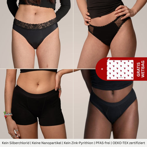 Love Deal - 4 Periodenslips + GRATIS Wetbag
